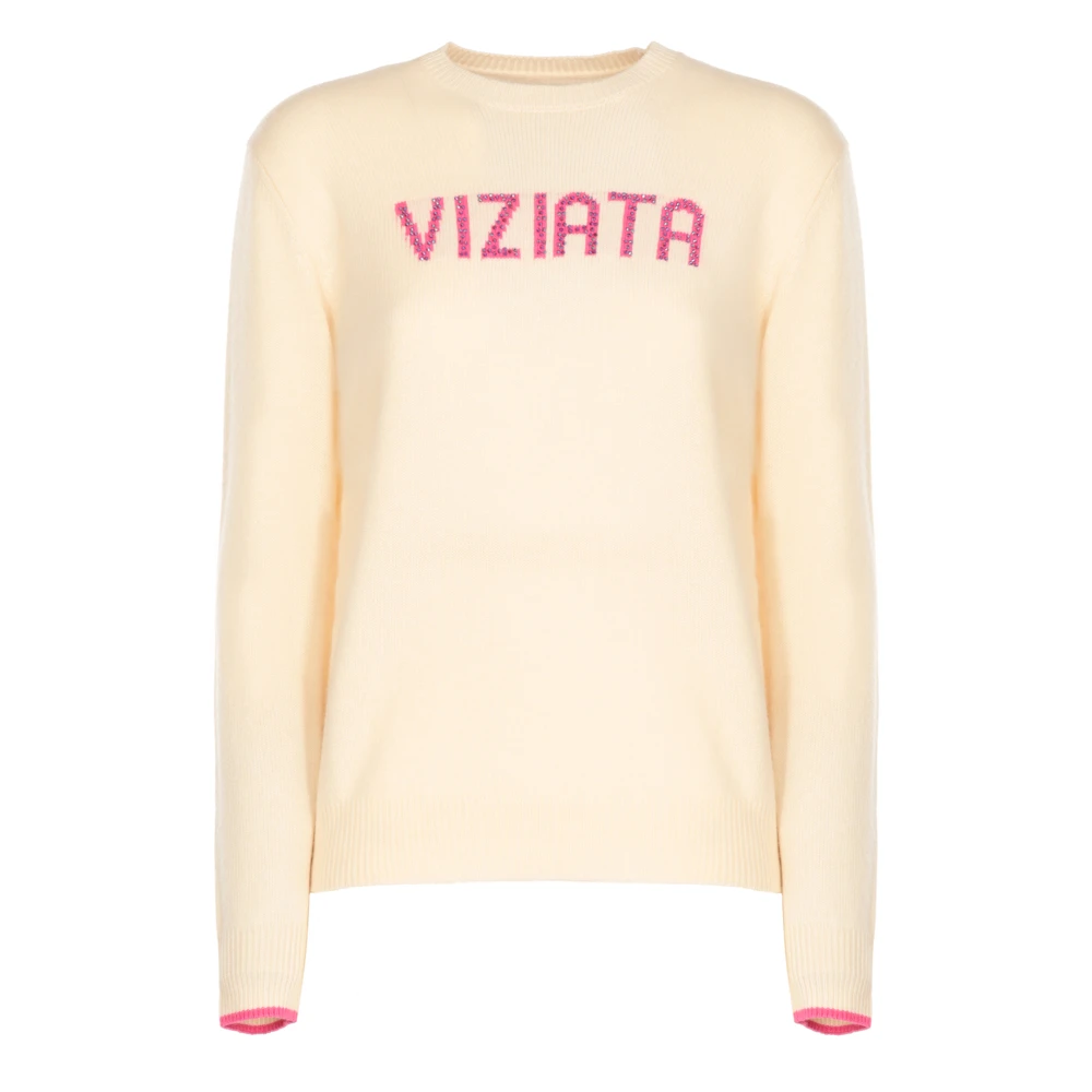 Saint Barth Crème Truien voor een stijlvolle uitstraling Beige Dames