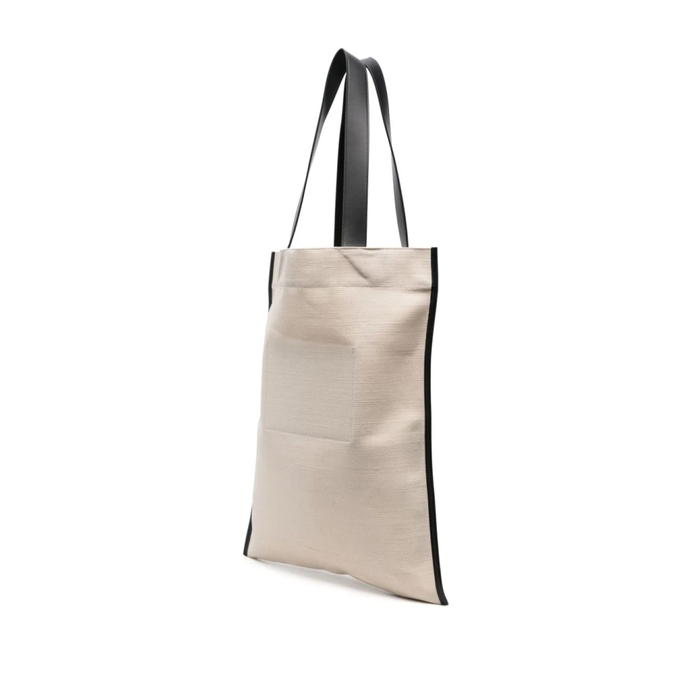 Jil Sander Canvas tas met geborduurd logo White Dames
