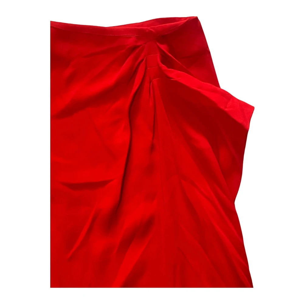 Dondup Rode gedrapeerde rok voor elegantie Red Dames