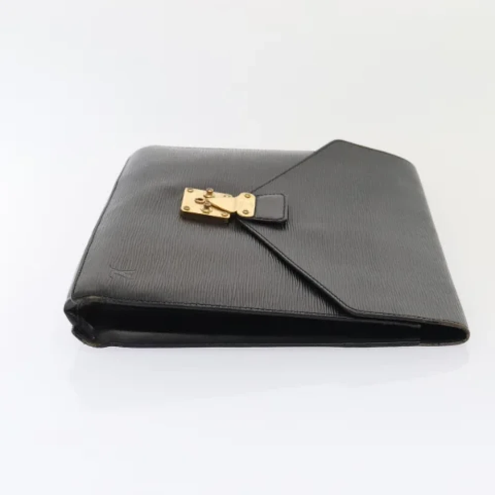 Louis Vuitton Vintage Pre-owned Leather briefcases Black Dames