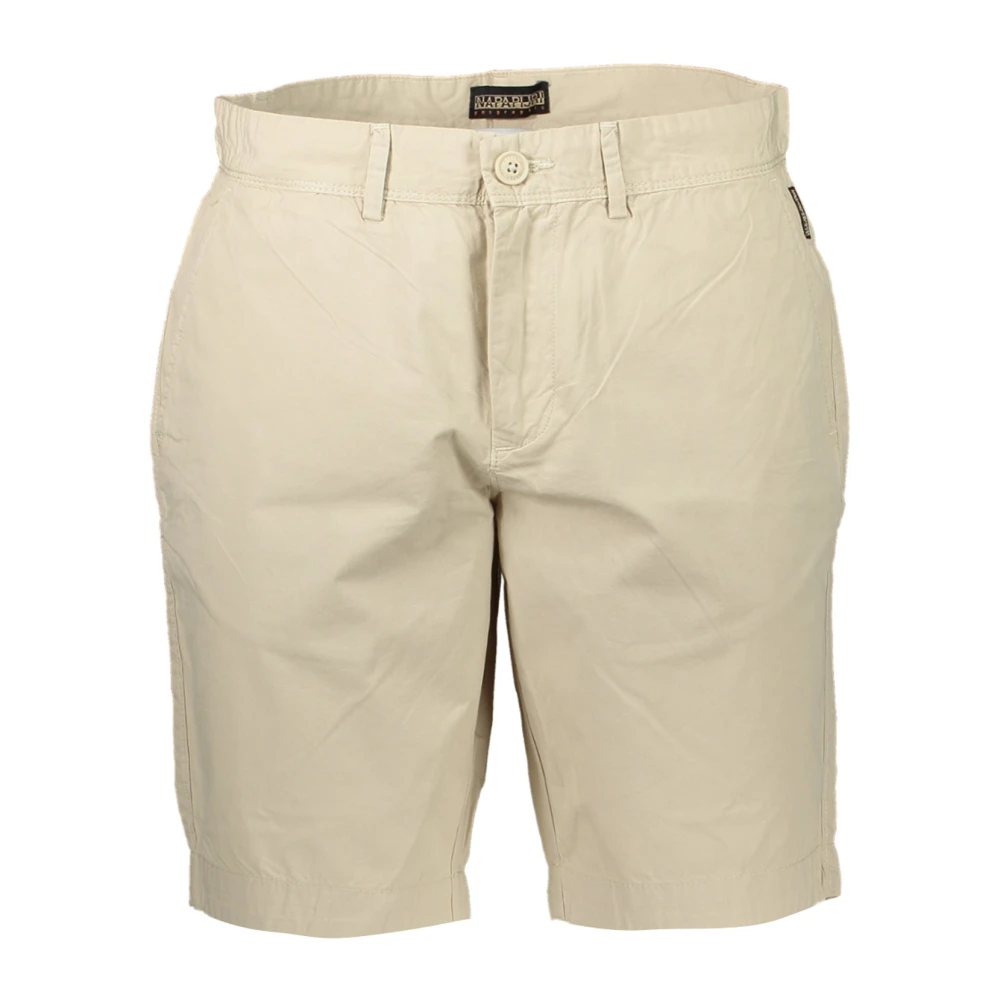 Napapijri Beige Bermuda Shorts met Borduurwerk Beige Heren