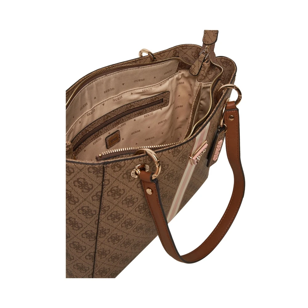 Guess Beige Shopper Tas met Gouden Details Beige Dames