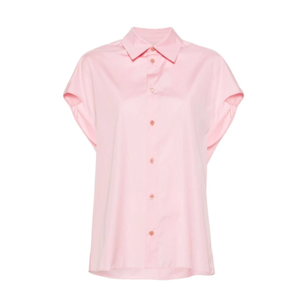 Marni Roze Katoenen Poplin Mouwloze Shirt Pink Dames