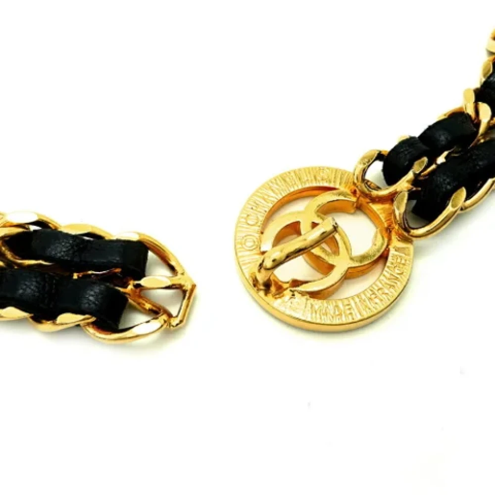 Chanel Vintage Pre-owned Leather belts Black Dames