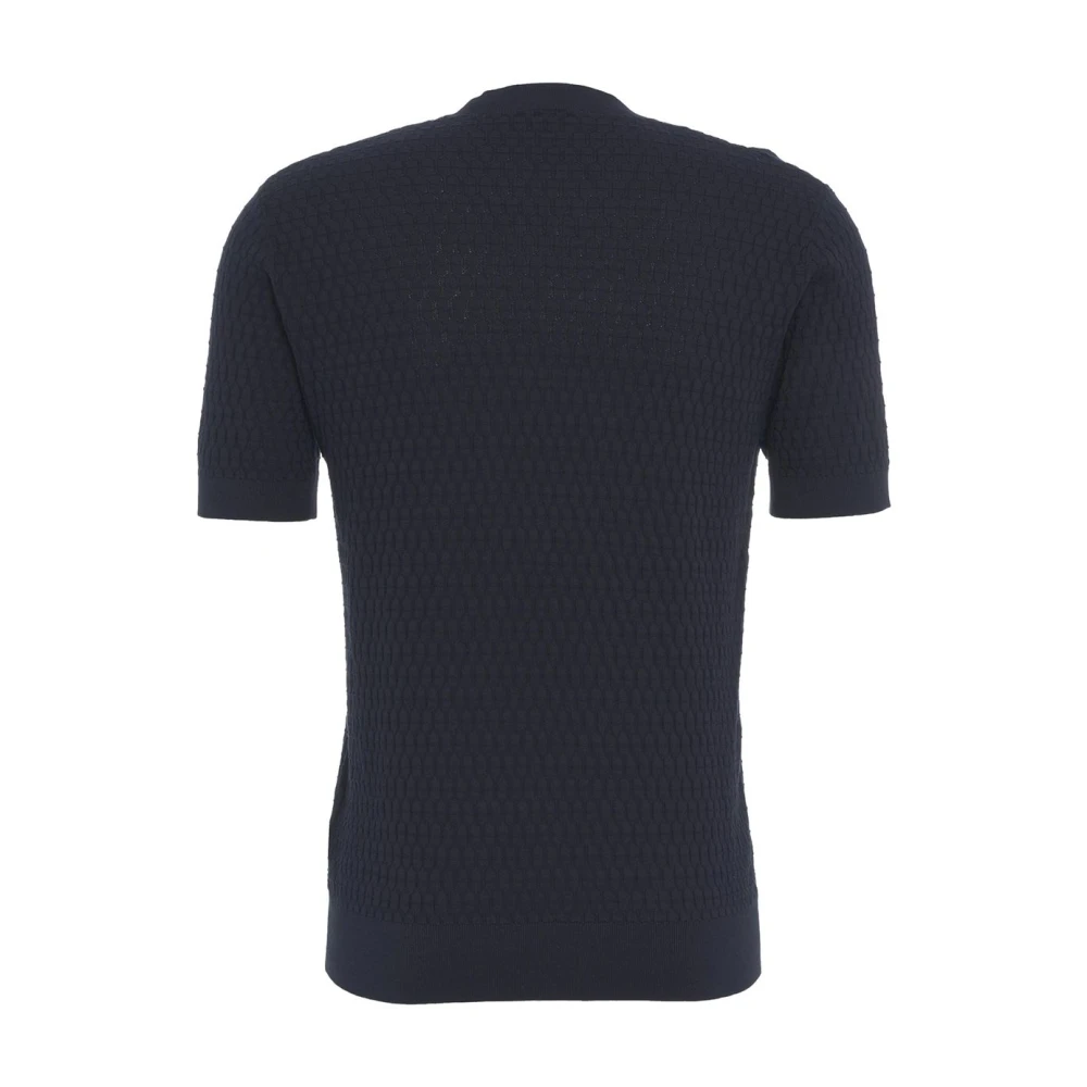 Paolo Pecora Blauw Honingraat T-shirt voor mannen Blue Heren