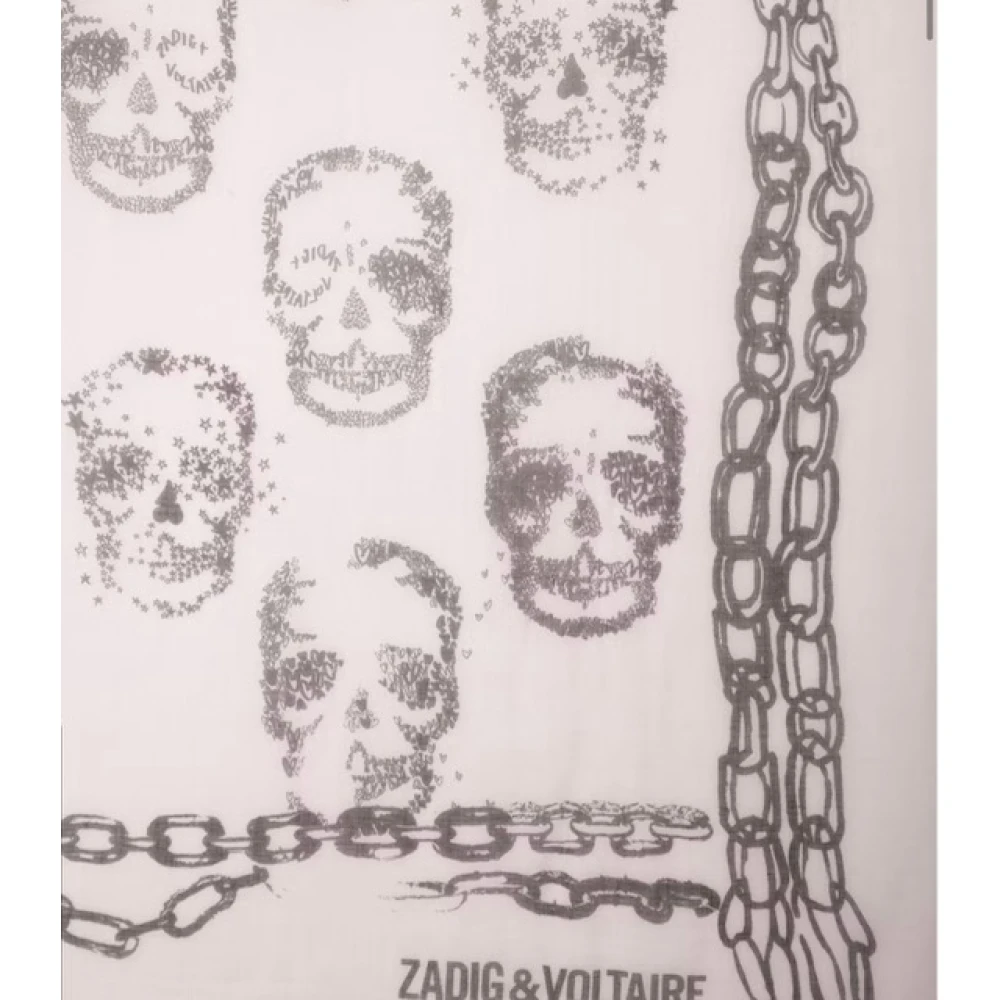 Zadig & Voltaire Skull & Chains Modal Sjaal Gray Dames