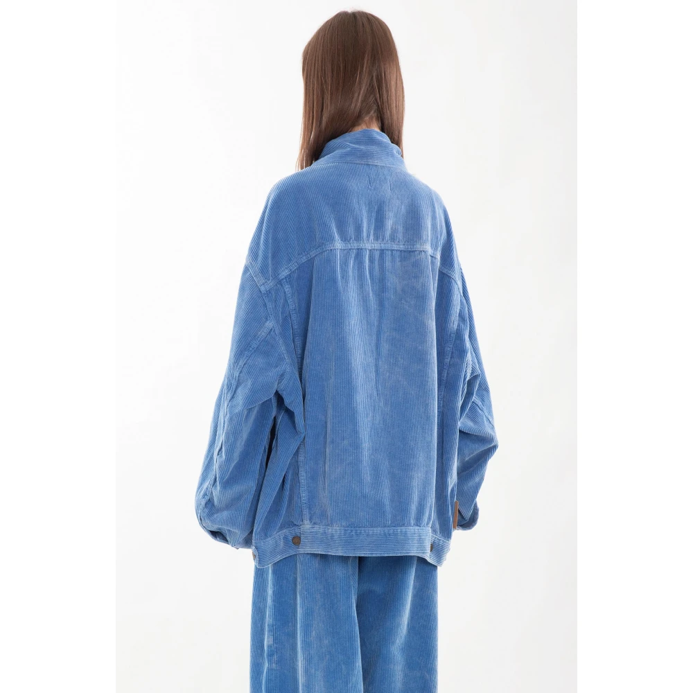 Haikure Velvet Oversize Jacket in T0171 Blue Dames