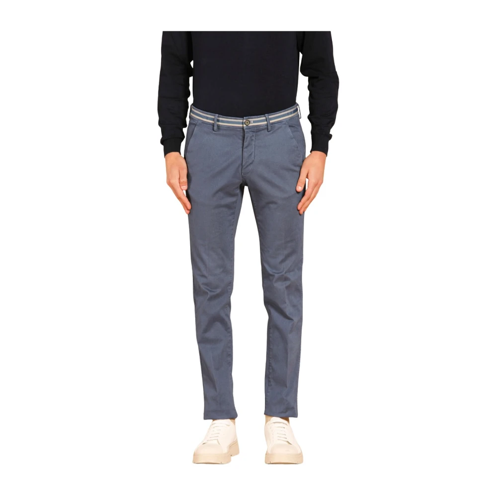 Mason's Slim Fit Winter Chino Broek Blue Heren