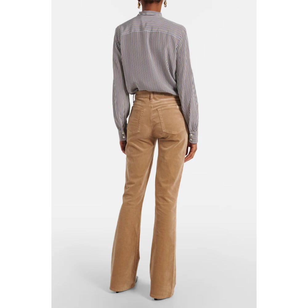7 For All Mankind Jeans Flare: Denim blauw Beige Dames