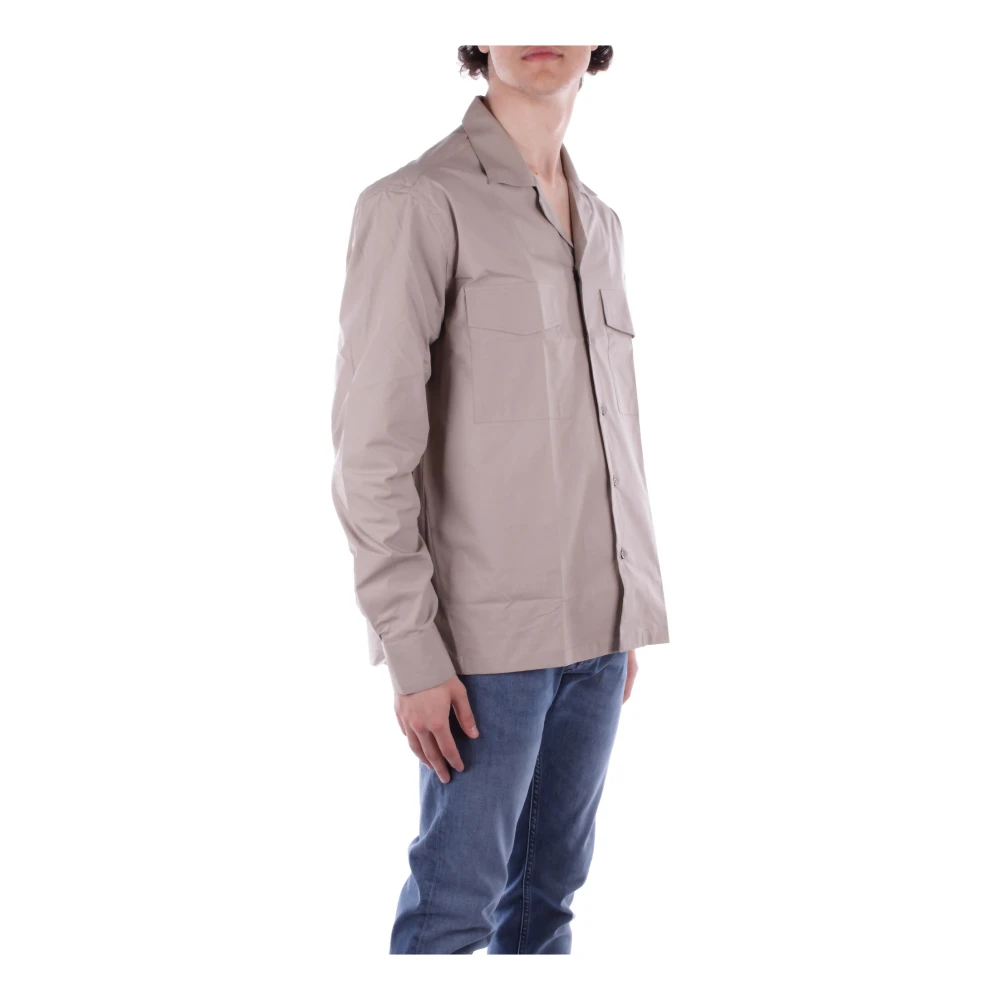 Costume National Sand CNC Shirt Voorste Knoopsluiting Beige Heren