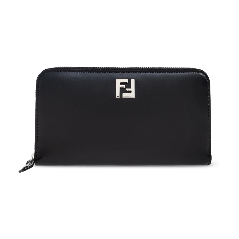 Fendi Women's Black Wallets & Cardholders, One Size, Ff Squared Zip-Around