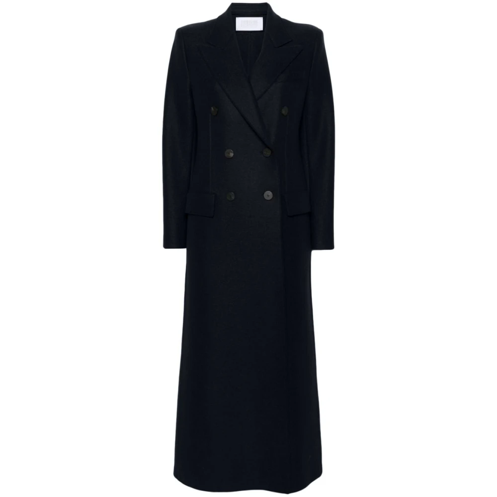 Harris Wharf London Blauwe Wollen Jassen Blue Dames