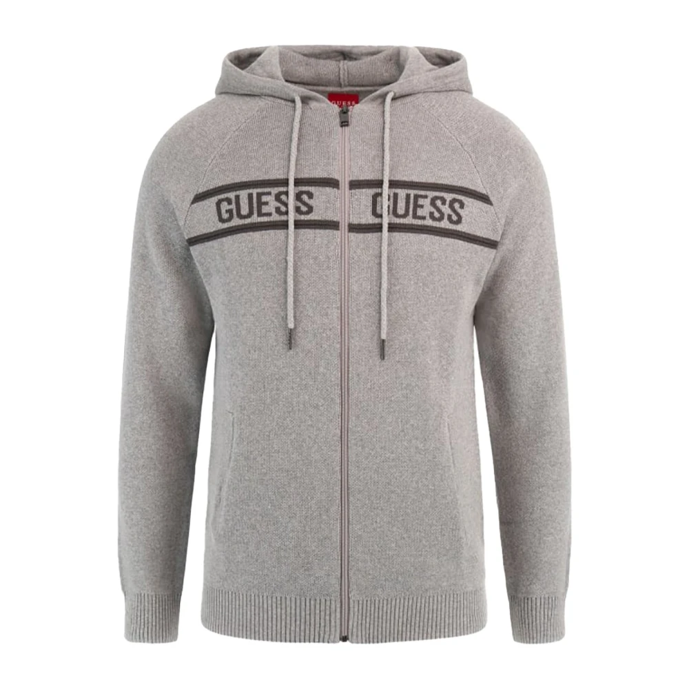 Guess Hoodie met rits Grijs Gray Heren