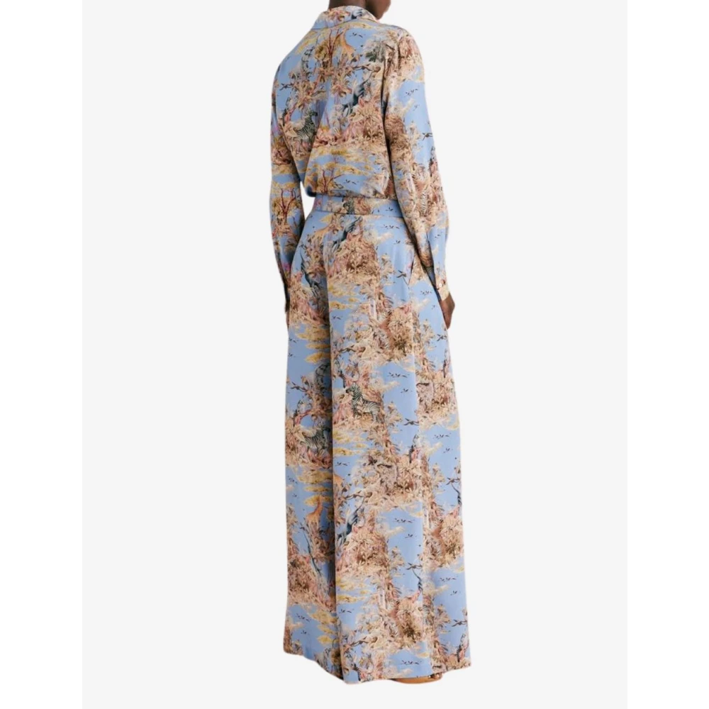 Momoni Gedrukte zijden broek Multicolor Dames