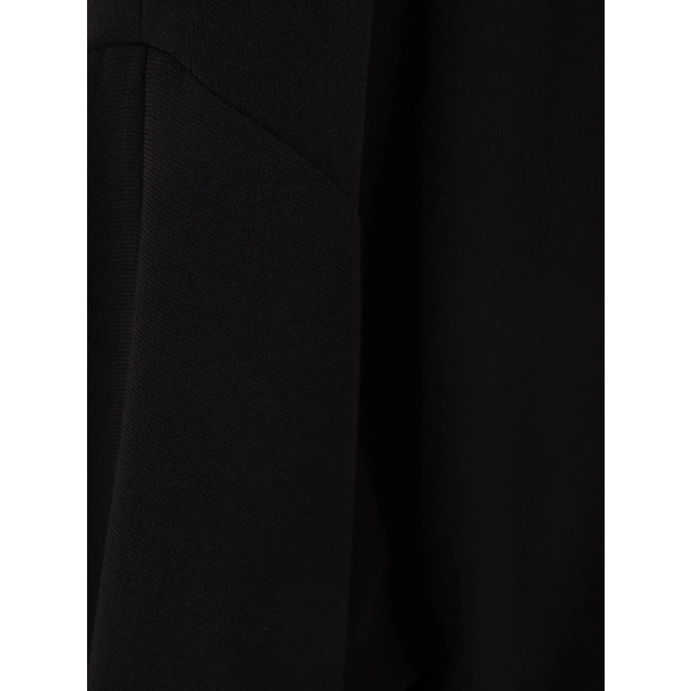Alberto Biani Zwarte Cowl Neck Top met geknoopte manchetten Black Dames