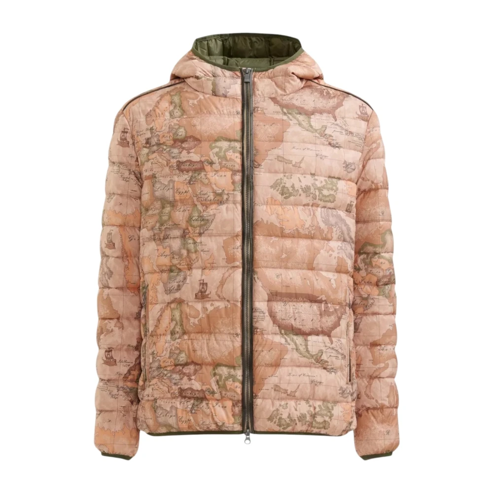 Alviero Martini 1a Classe Gewatteerde Bomberjack Geo Classic Beige Heren