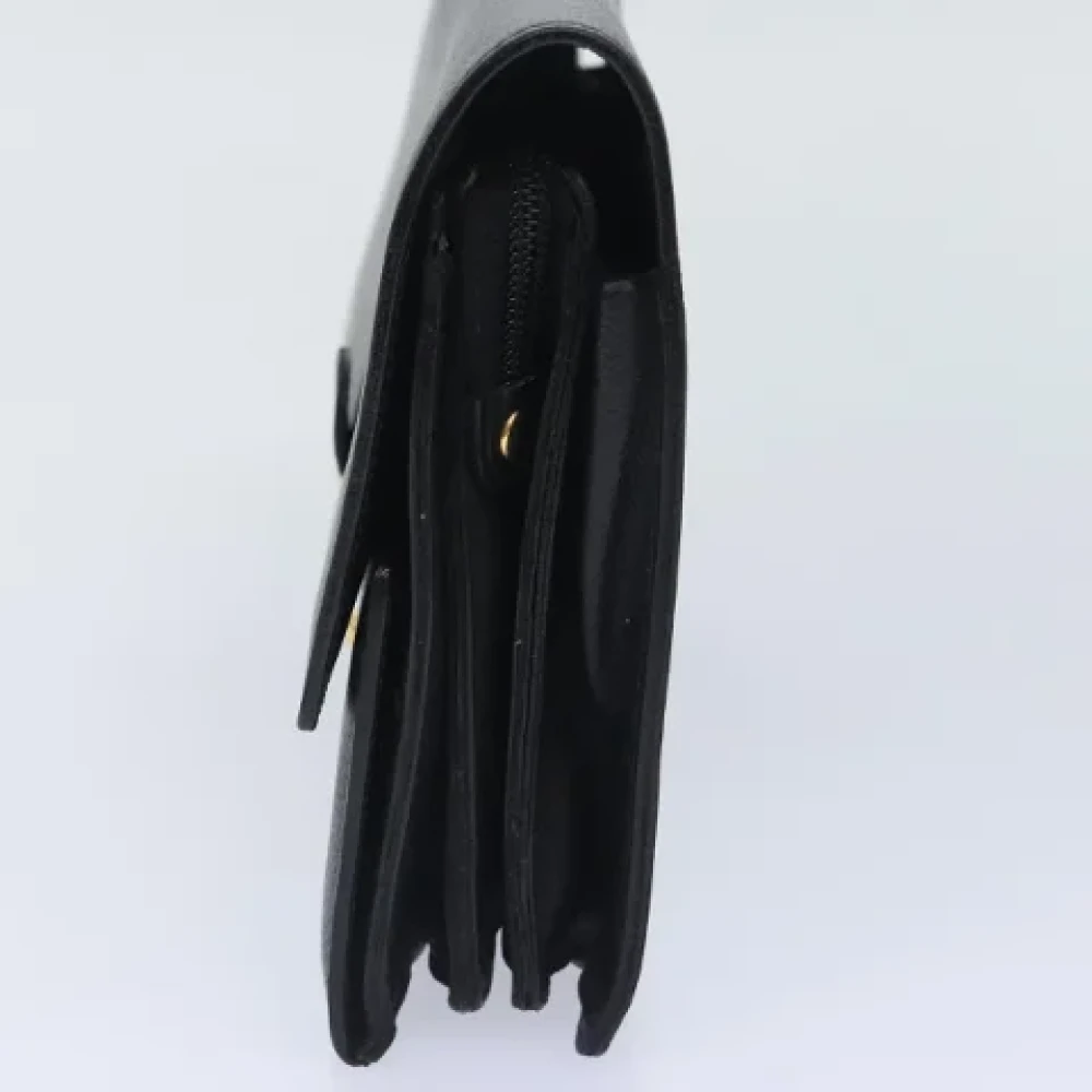 Salvatore Ferragamo Pre-owned Leather clutches Black Dames