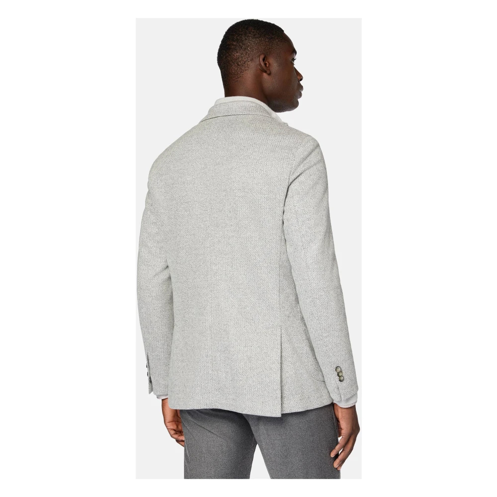 Boggi Milano B Jersey Katoenen Blend Jas Gray Heren