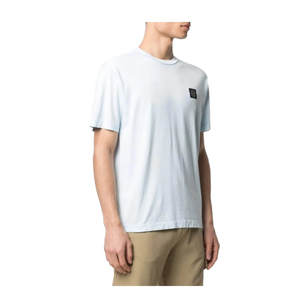 Stone Island Kortemouw T-shirt 24113 Blue Heren
