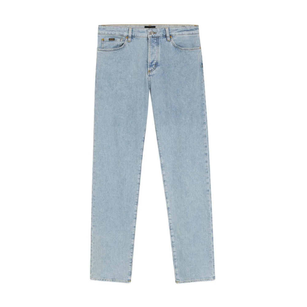 Boss Blue Straight Jeans - Male - Straight Fit Jeans - W33 - Jeans