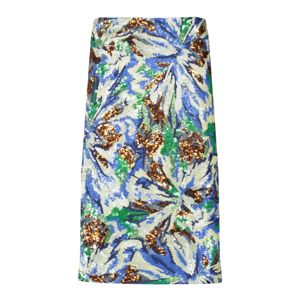 Rabanne Women's Multicolor Floral Sequin Midi Skirt - Midi Skirts - M - Skirts