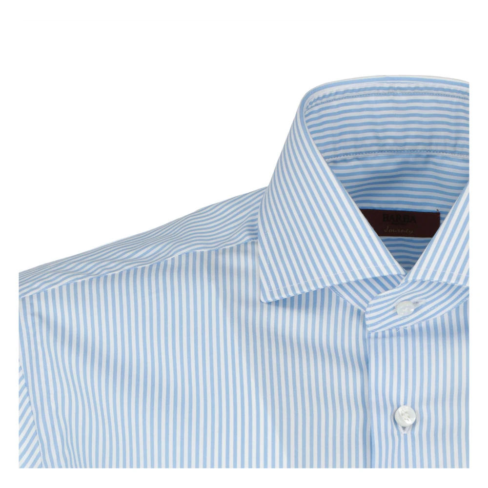 Barba Casual Katoenen Overhemd voor Mannen Blue Heren
