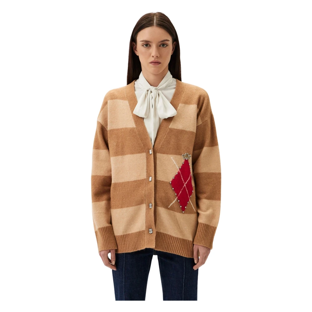 Twinset Beige Sweater Set met Juweelapplicaties Beige Dames