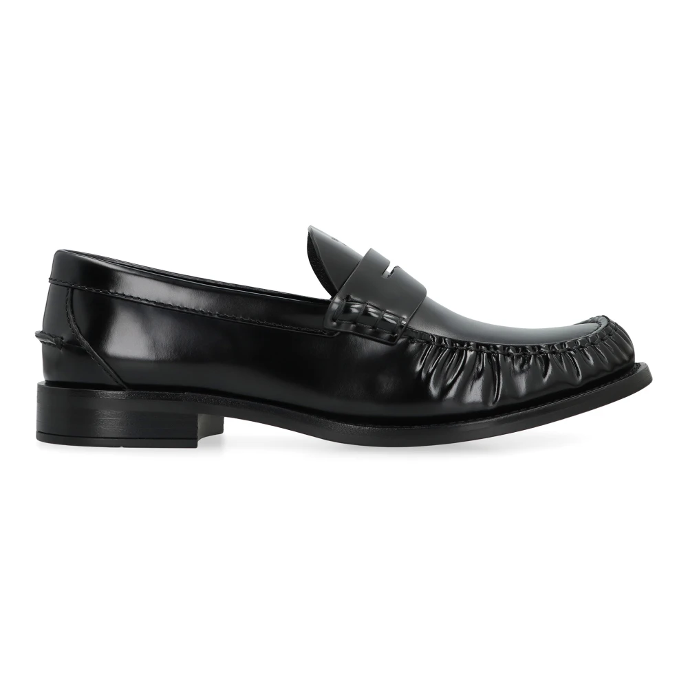 Prada Women's Black Brushed Leather Loafers - Loafers - 3 Uk - Shoes