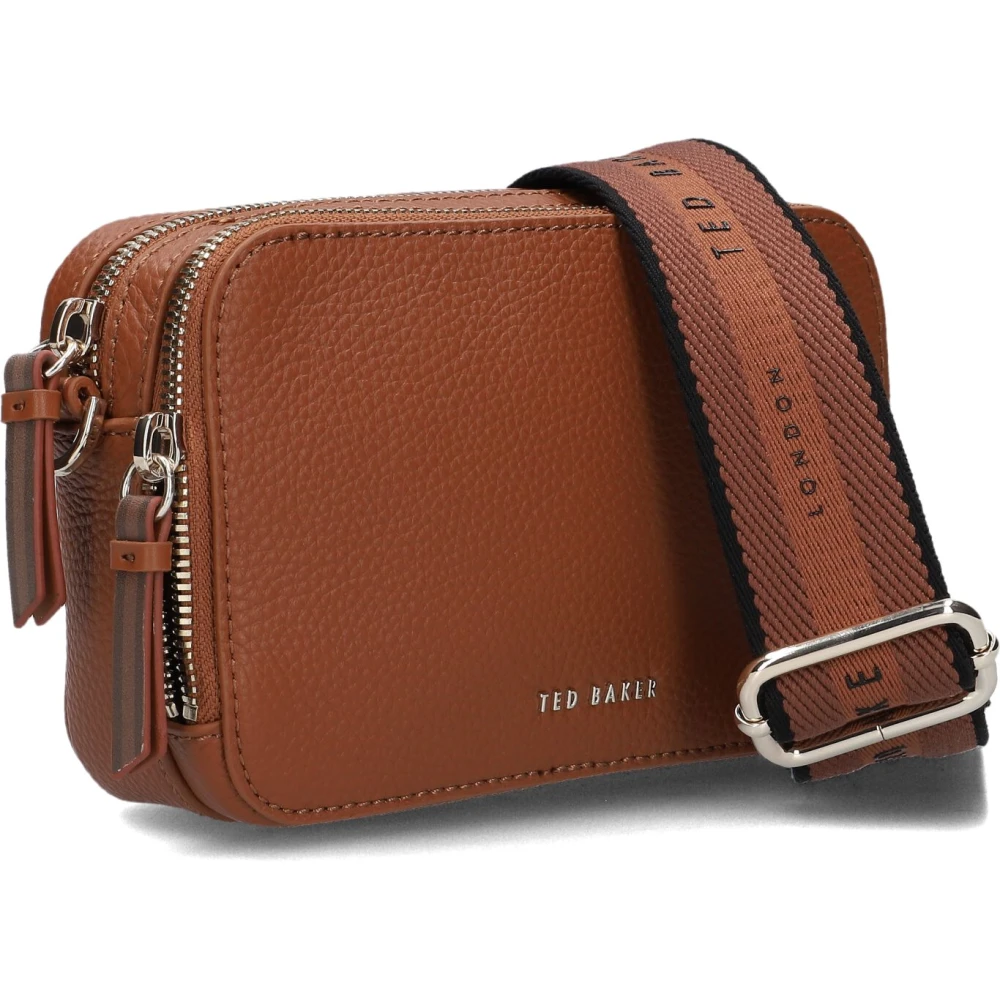Ted Baker Bruin leren schoudertas Stunna Brown Dames