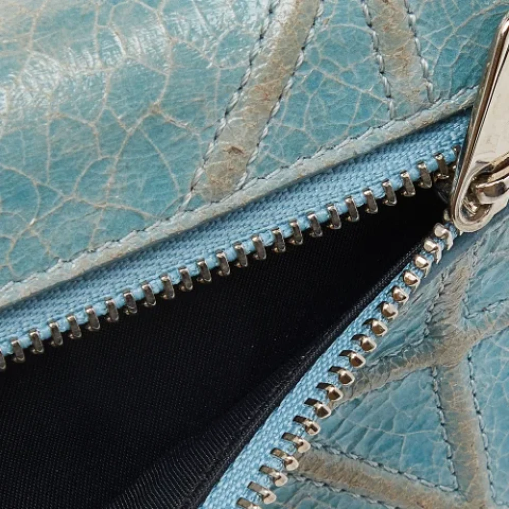 Dior Vintage Pre-owned Leather wallets Blue Dames