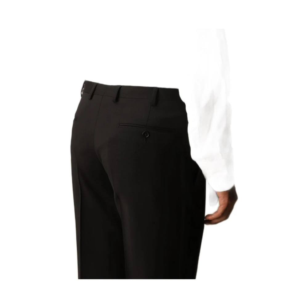 Emporio Armani Tasmania Slim Fit Wollen Broek Black Heren