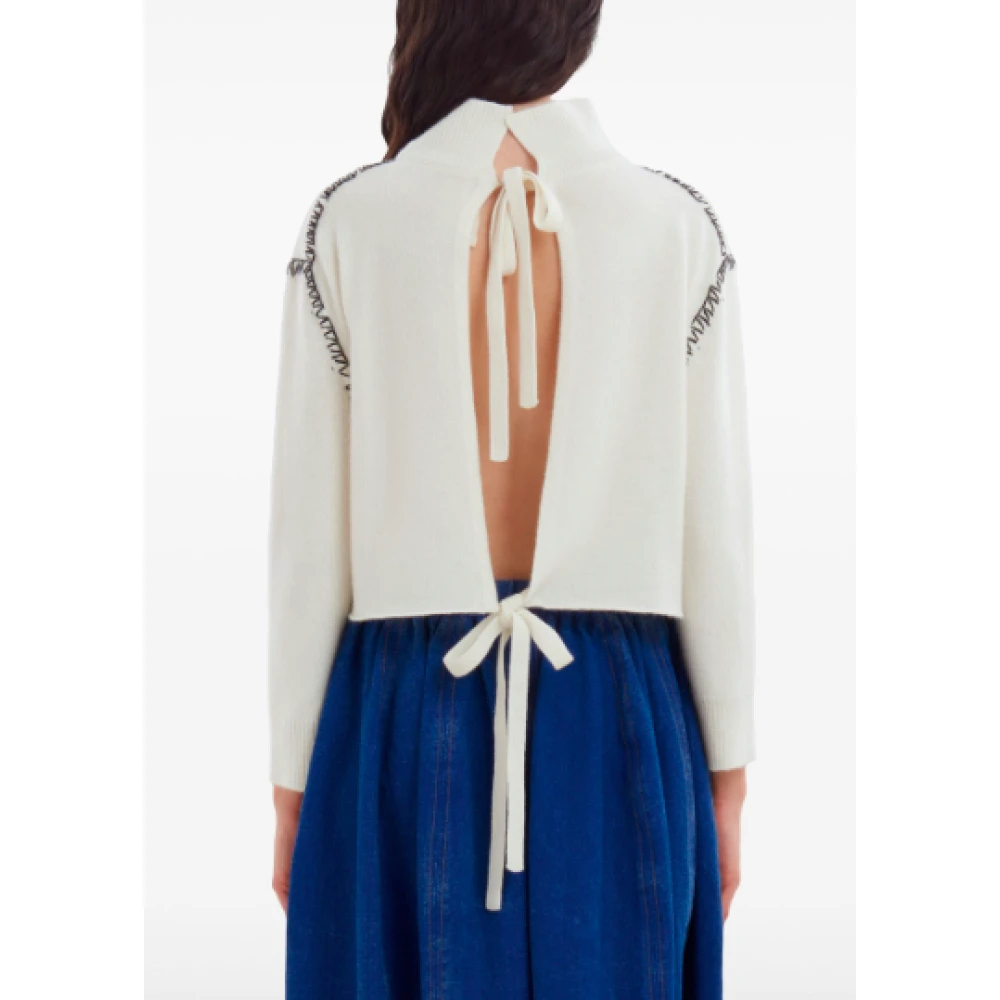 Marni Off White Turtleneck Sweater White Dames