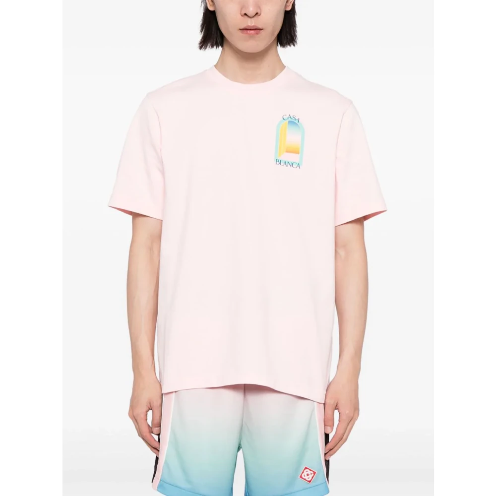 Casablanca Roze T-shirts en Polos met Logo Pink Heren