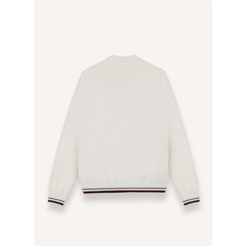 Colmar Witte Trui met Gevlochten Voorkant White Heren