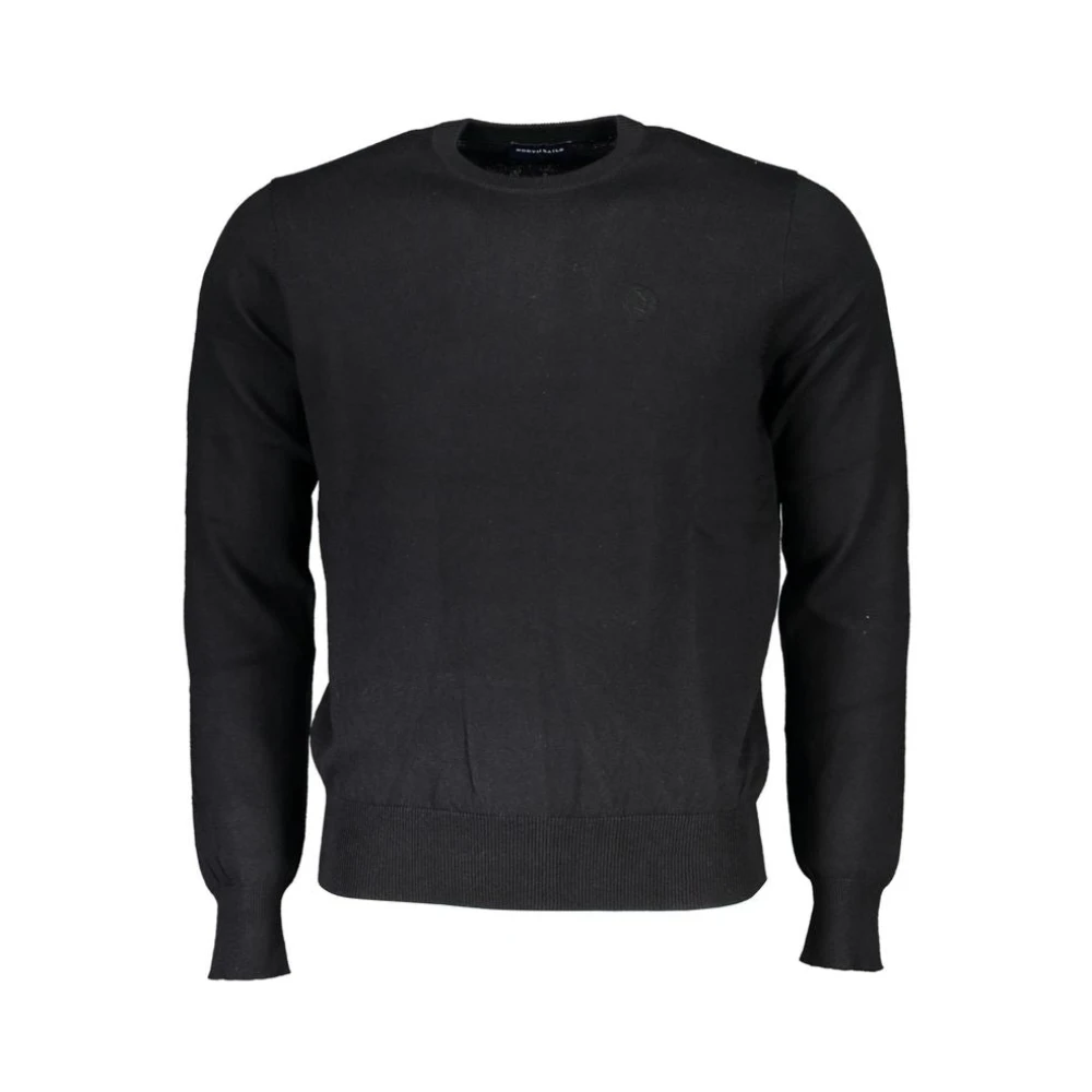 North Sails Eco-Luxe Zwarte Trui met Ronde Hals Black Heren