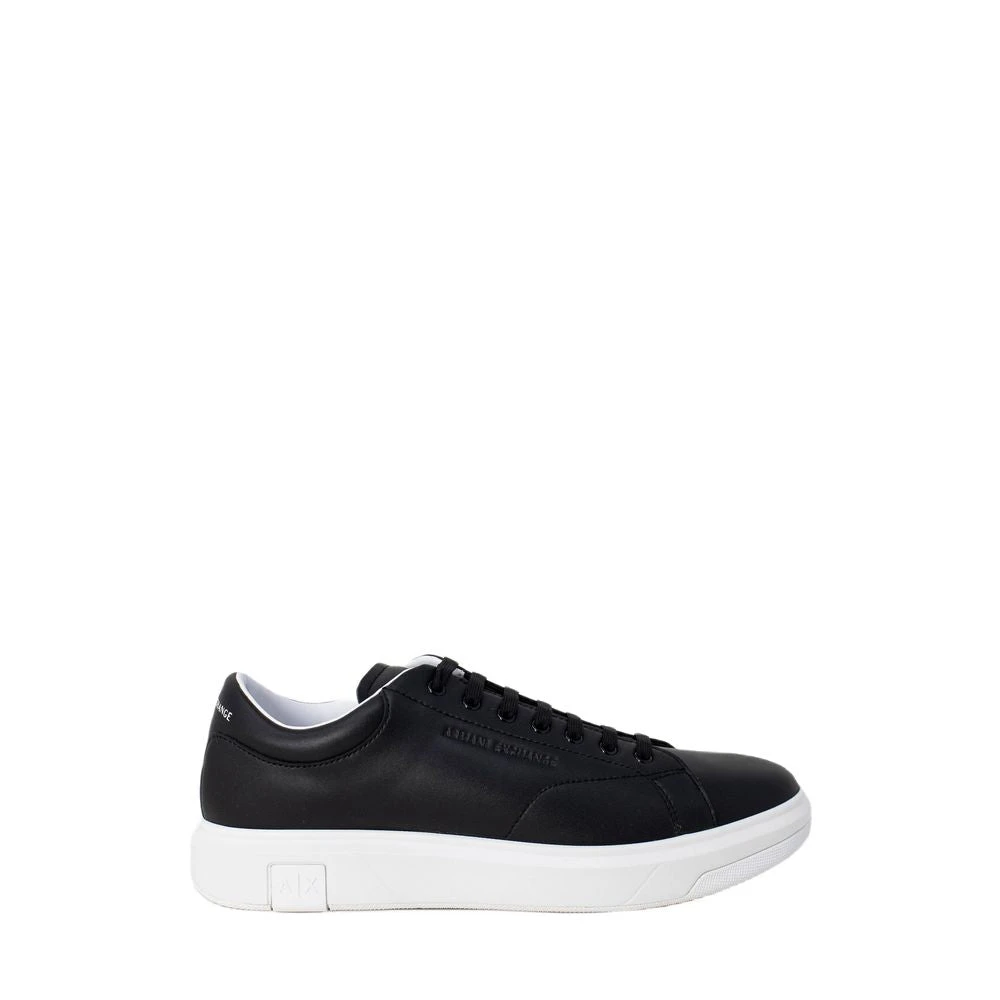 Armani Exchange Men's Black Leather Sneakers Spring/Summer Collection
