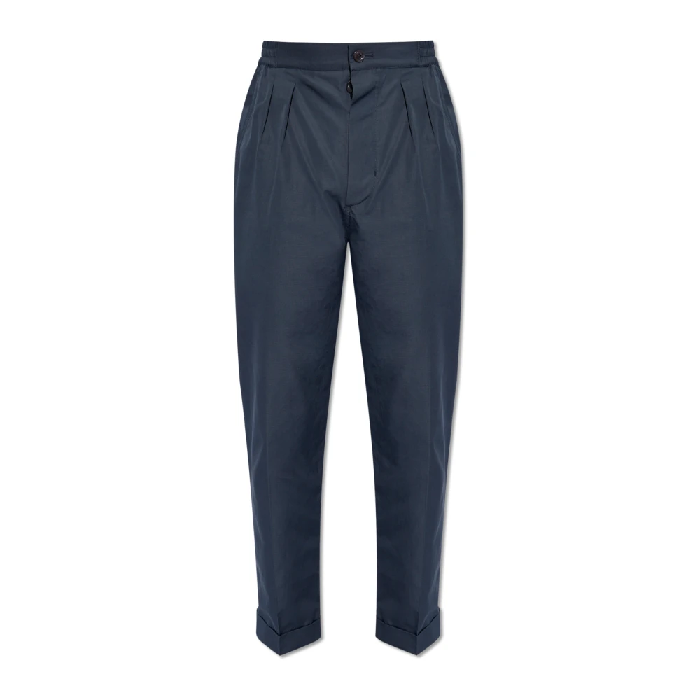 Tom Ford Broek met plooien Blue Heren