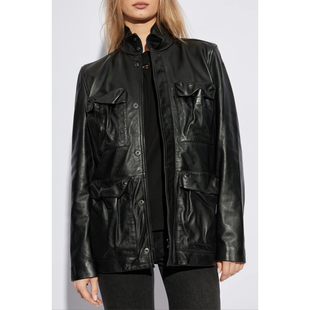 Diesel Leren jas L-Gast Black Heren