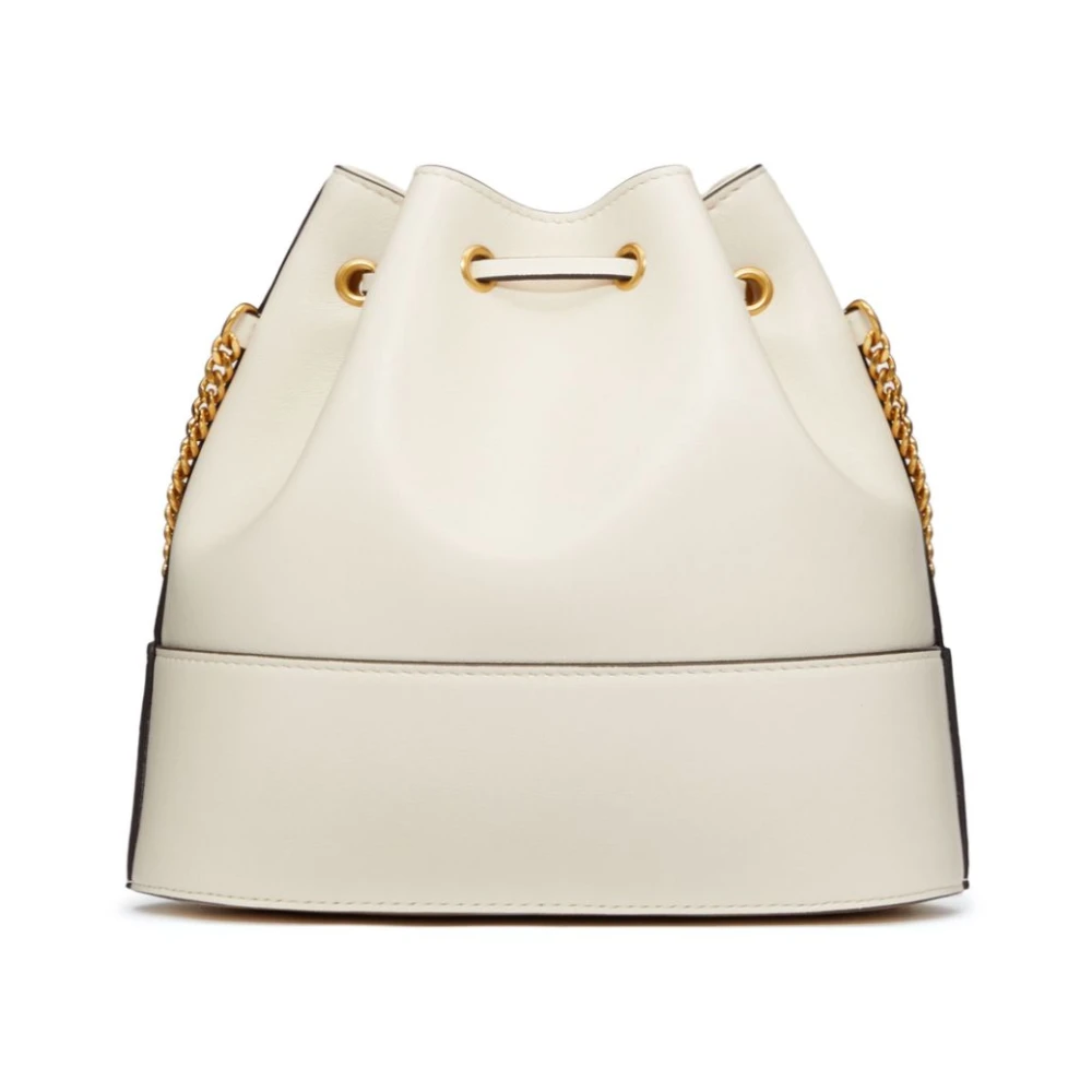 Valentino Garavani Ivoor Wit Nappa Leren VLogo Tas Beige Dames