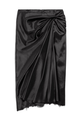 black-satin-draped-midi-dress