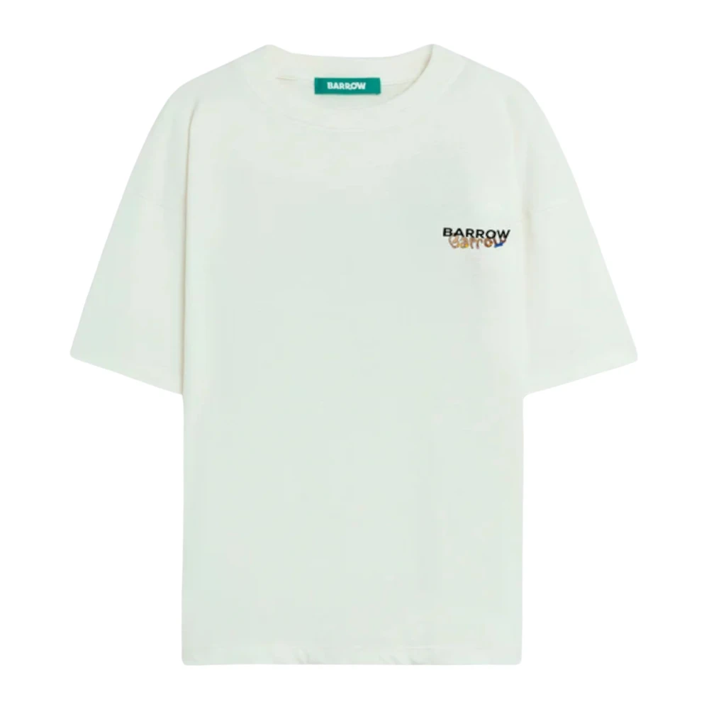 Barrow Men's White Crewneck Graphic T-Shirt - T-Shirts - S - Tops