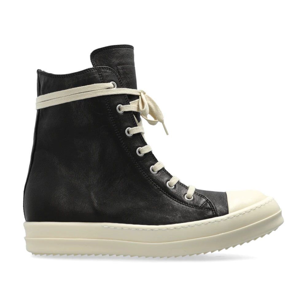 Rick Owens Höga sneakers Black, Dam