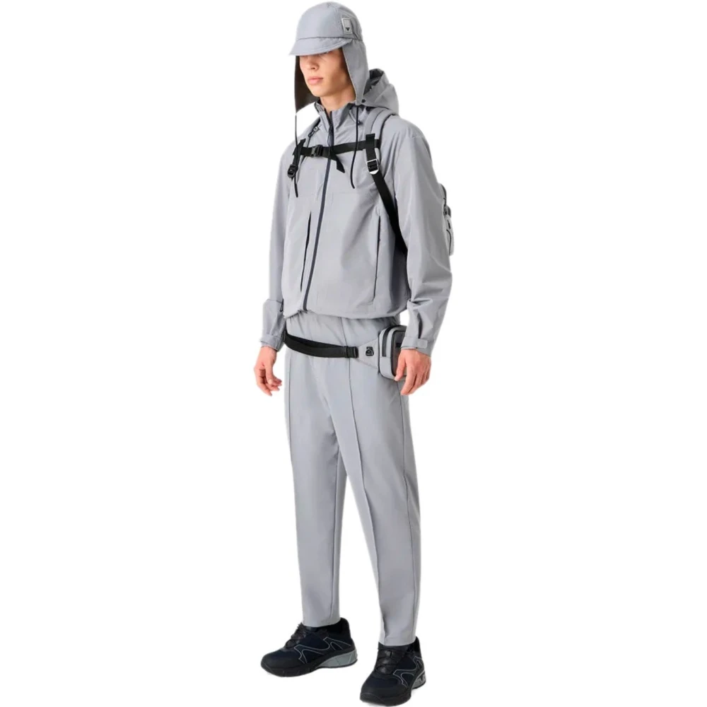 Emporio Armani Wind Jackets Gray Heren