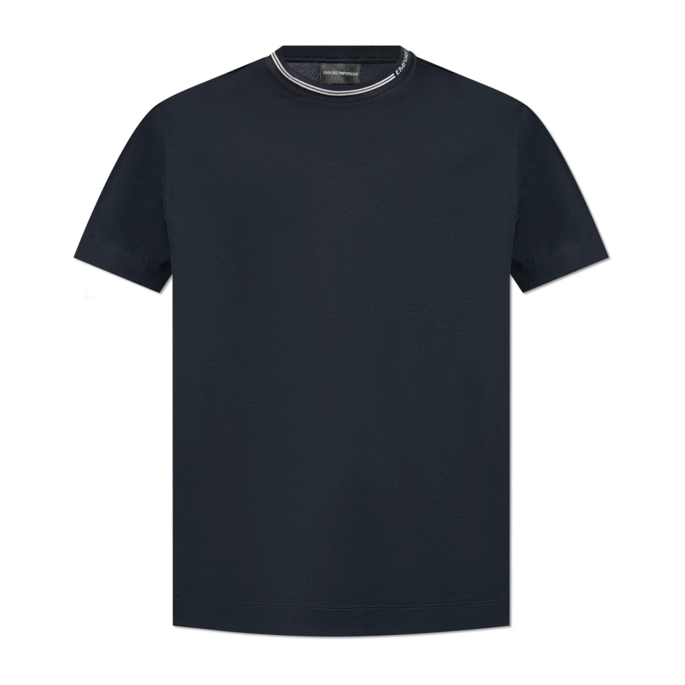 Emporio Armani T-shirt met geborduurd logo Blue Heren
