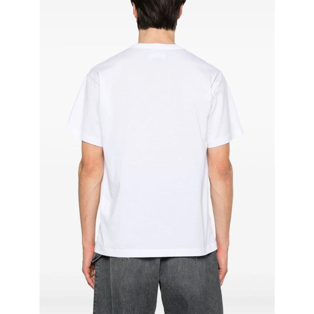 Versace Jeans Couture Witte Crew Neck T-shirts en Polos White Heren