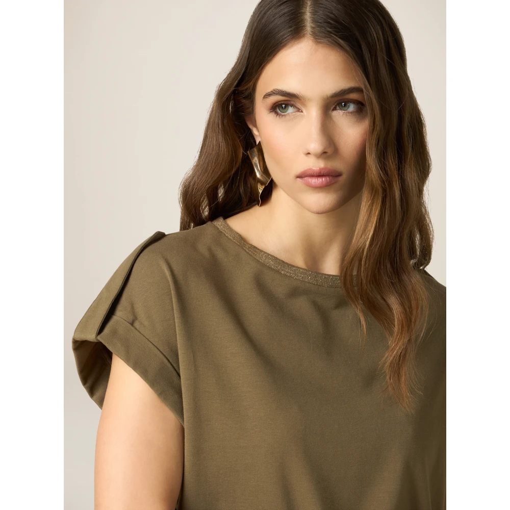 Oltre T-shirt met Kimono-mouwen Green Dames