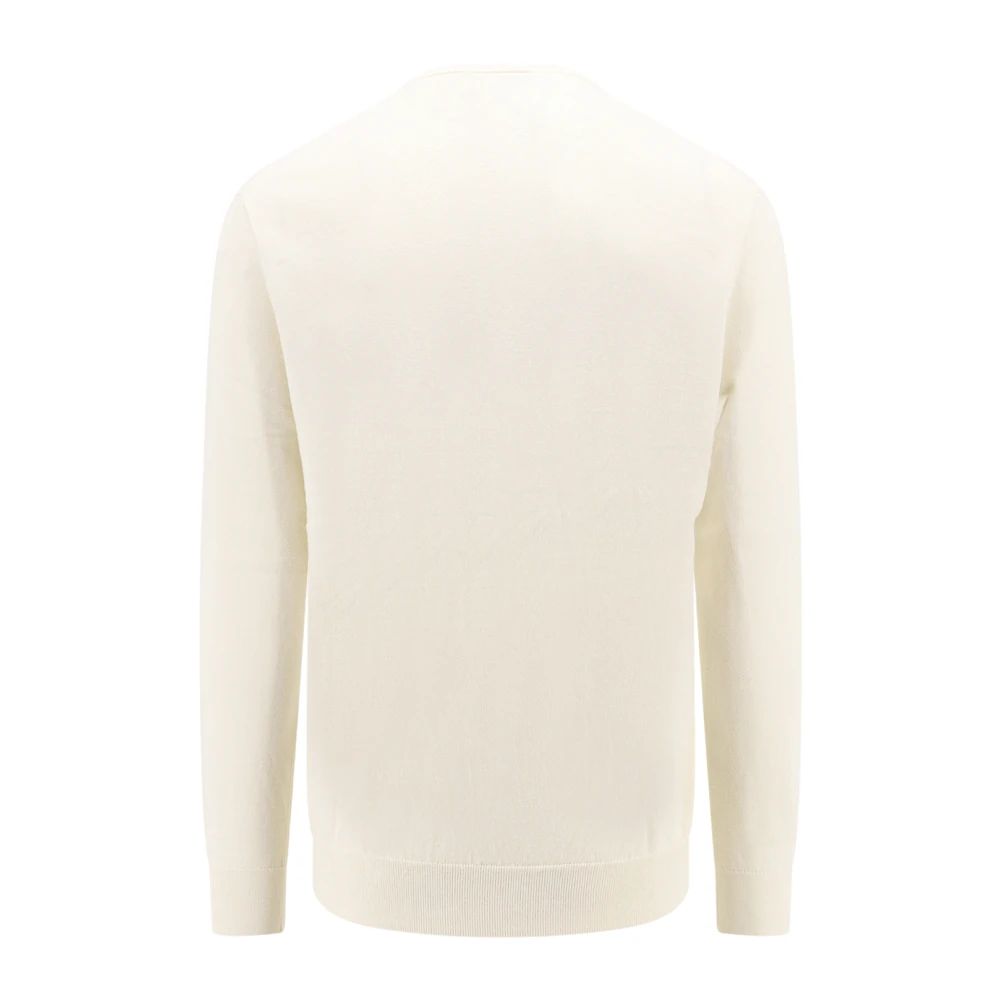 Polo Ralph Lauren Witte Gebreide Slim Fit Trui White Heren