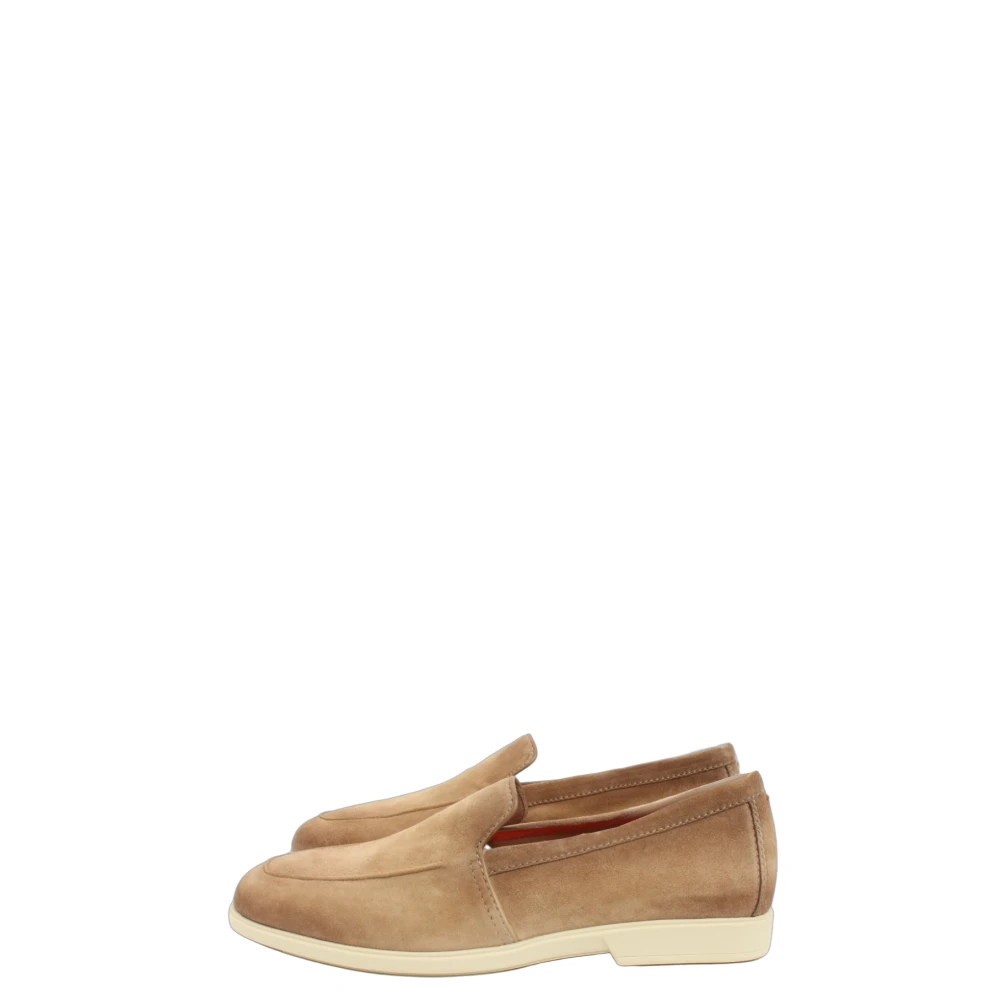 Santoni Men's Beige Loafers, 5 Uk, Malibu Slip-On Loafer