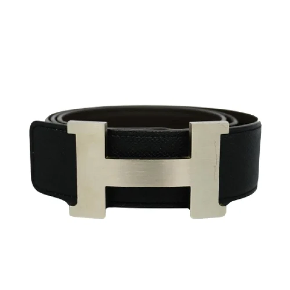 Hermès Vintage Pre-owned Leather belts Black Heren