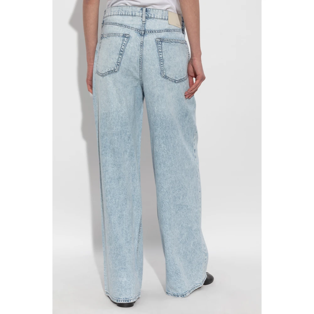 Rag & Bone Wijde broek Featherweight Sofie Blue Dames